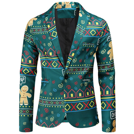 Men's Vintage Print Suit #2TZ52 - Suits | Multicolour / M