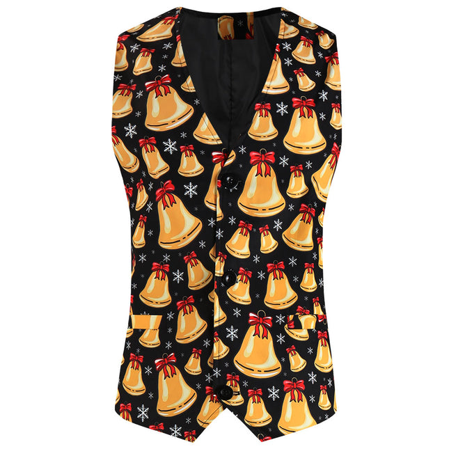 Men's Christmas Bell Vest Suit #2TZMK650 - Suits | Multicolour / M