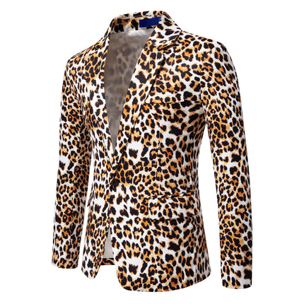 Men's Leopard Print Blazer #25061768 - Blazers | Yellow / S
