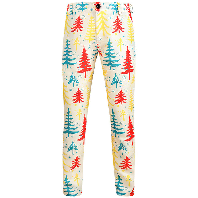 Men's Christmas Tree Printed Pants #XK624 - Pants | Multicolour / M