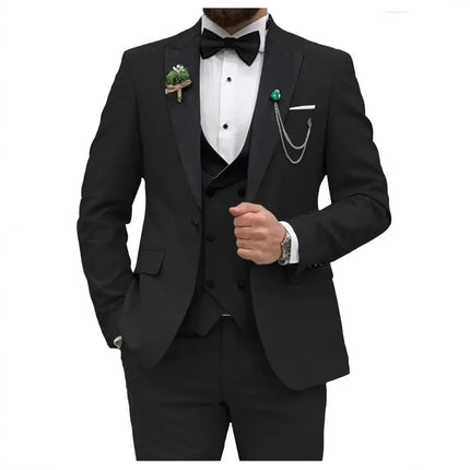 Men's 3pcs Suit #25062181 - Suits | Black / XS