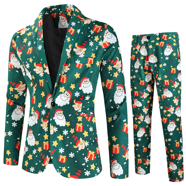 Men's Christmas Printed Suit #2TZ637 - Suits | Multicolour / M