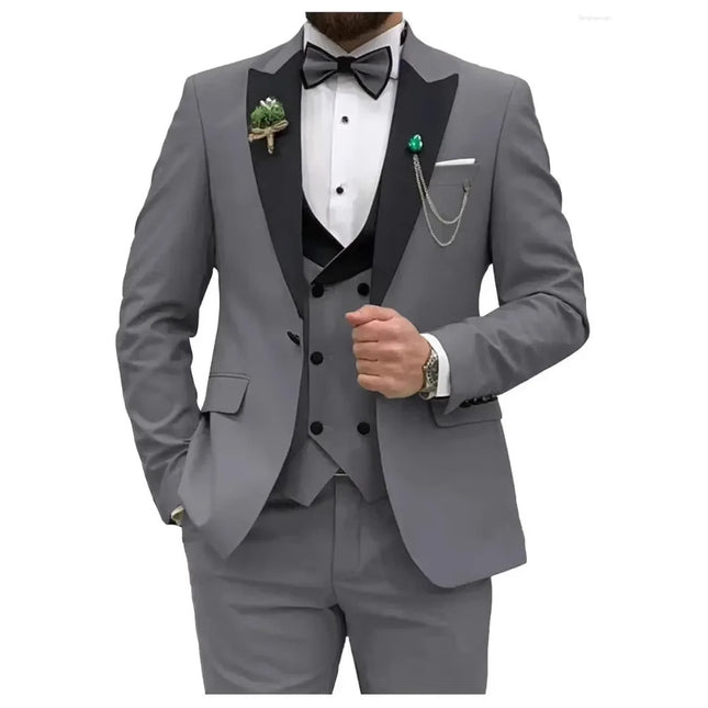 Men's 3pcs Suit #25062181 - Suits | Light Grey / XS