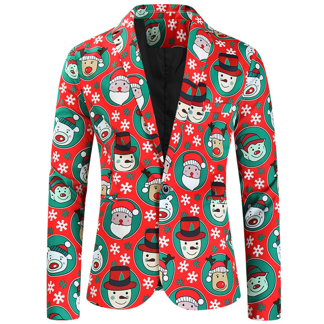 Men's Christmas Printed Suit #2TZ638 - Suits | Multicolour / M