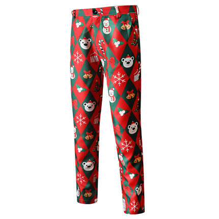 Men's Christmas Print Pants #XK47 - Pants | Multicolour / M