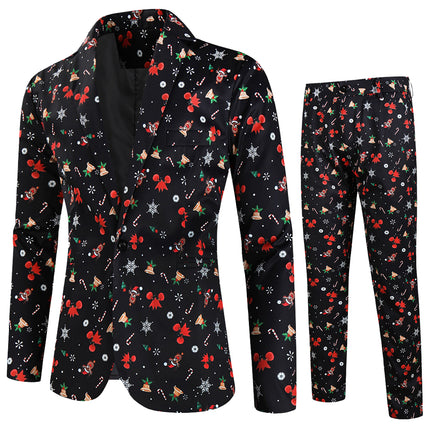 Men's Christmas Printed Suit #2TZ34 - Suits | Multicolour / M