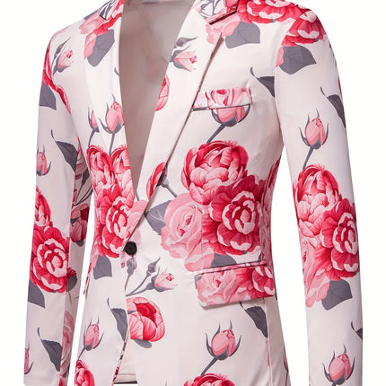 Men's Floral Print Blazer #25061663 - Blazers | Red / S