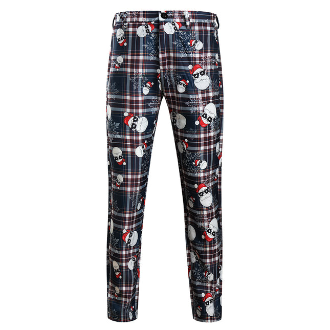 Men's Christmas Check Pants #XK34 - Pants | Multicolour / M