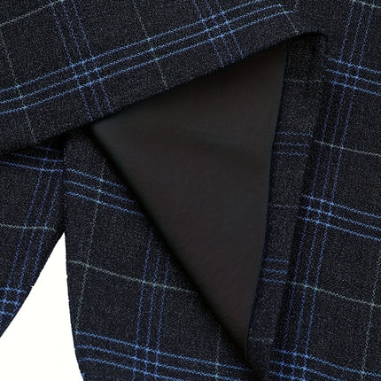 Men's 3pcs Plaid Suit #25061771 - Suits | Blue / XS