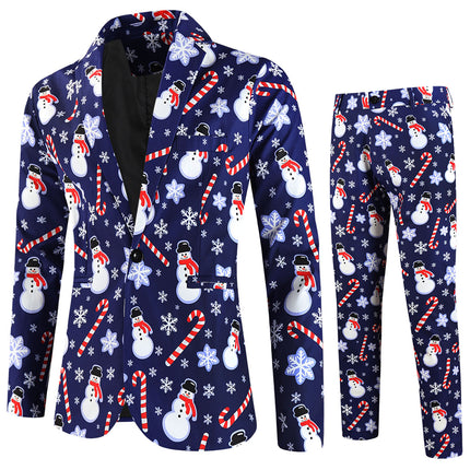 Men's Christmas Printed Suit #2TZ656 - Suits | Multicolour / M