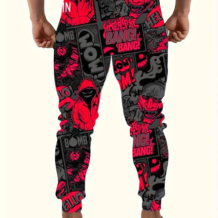 Men's Casual Print Joggers #25625011 - Pants | Color1 / S