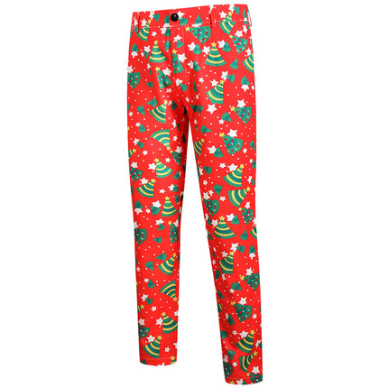 Men's Christmas Printed Vest Suit #2TZMK640 - Suits | Multicolour / M