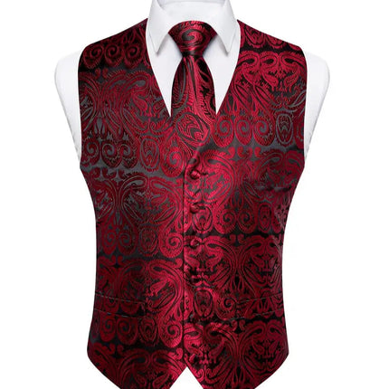 Men's Vest Tie Handkerchief Set #25061019 - Vests | Color2 / S
