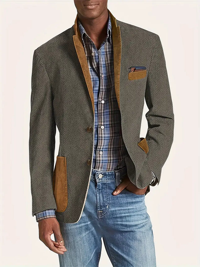 Men's Herringbone Blazer #25061132 - Blazers | Khaki / L