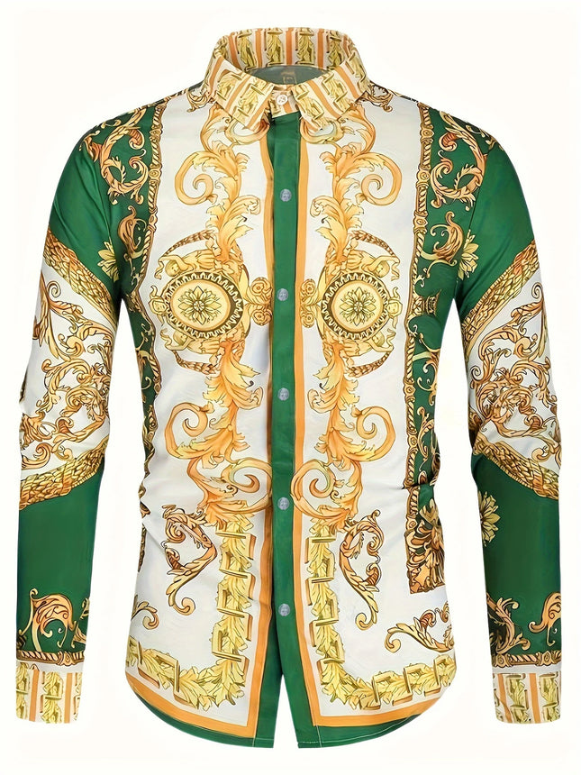 Men's Luxury Baroque Shirt #25625018 - | Green / S