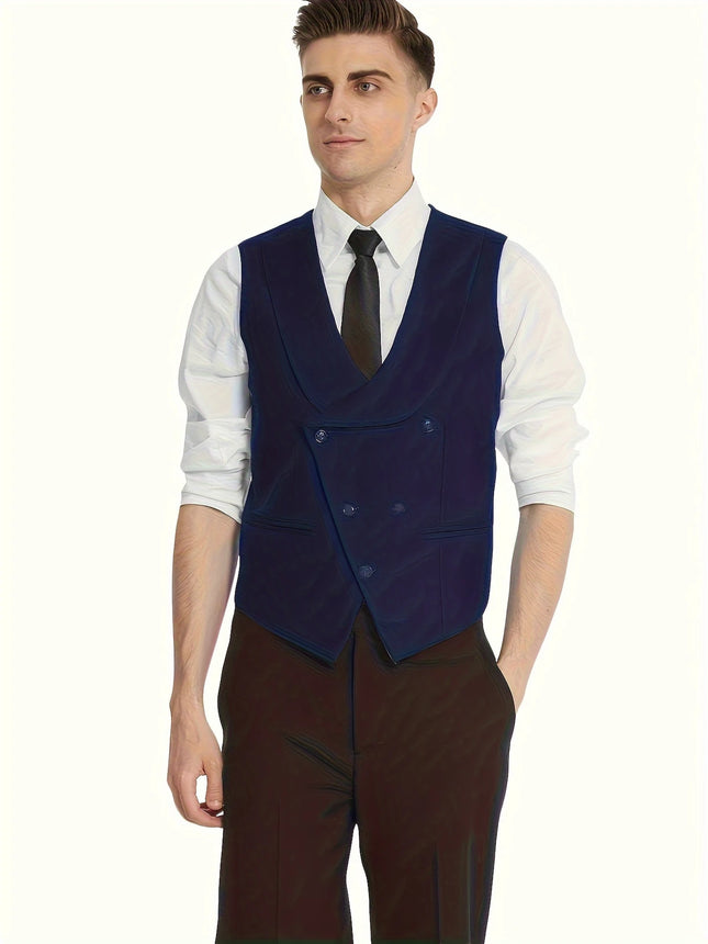 Men's Formal 3 Piece Suit #25060604 - Suits | Black / XS