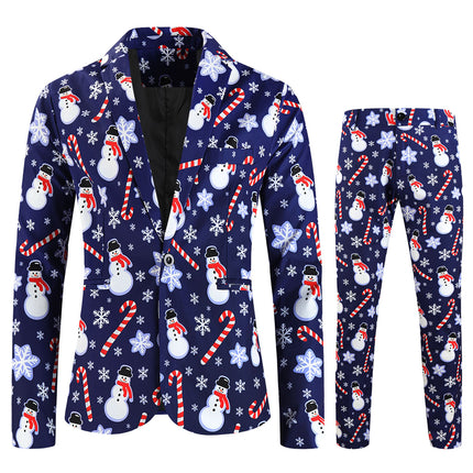 Men's Christmas Printed Suit #2TZ656 - Suits | Multicolour / M