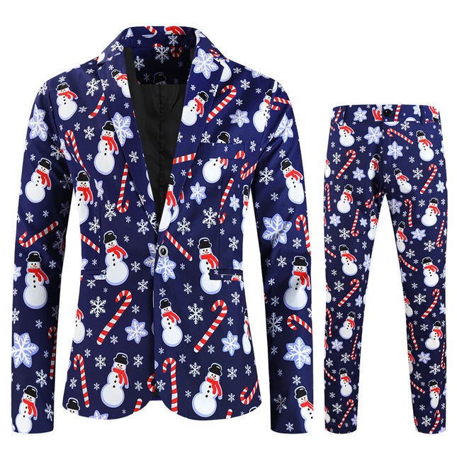 Men's Christmas Printed Suit #2TZ656 - Suits | Multicolour / M