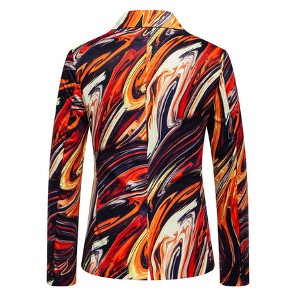 Men's Geometric Print Blazer #25061769 - Blazers | Color1 / S