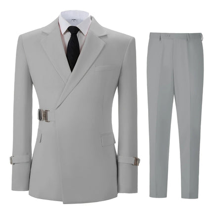 Men's 2pcs Suit #25062498 - Suits | Light Grey / XS