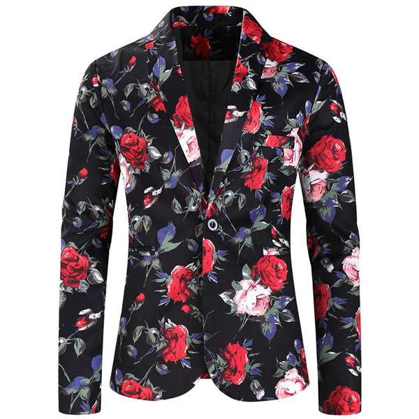 Men's Floral Print Suit #2TZ180