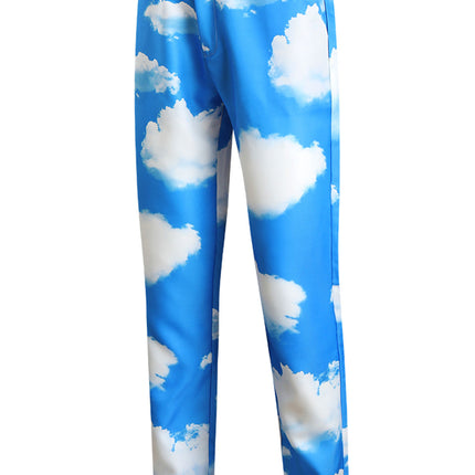 Fresh White Cloud Casual Trousers - Pants | Blue / M