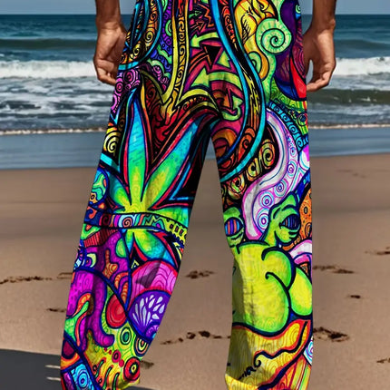 Men's Vibrant Print Pants #25061659 - Pants | Color1 / M