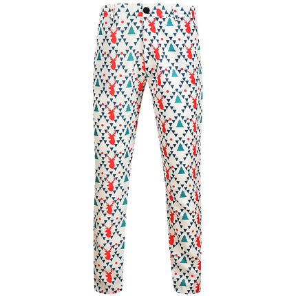 Men's Geometric Print Pants #XK627 - Pants | Multicolour / M