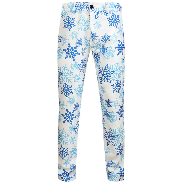 Men's Christmas Snowflake Pants #XK626 - Pants | Blue / M