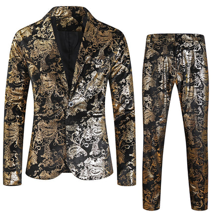 Men's Royal Gilded Suit #2TZ-XX2590 - Suits | Multicolor / M