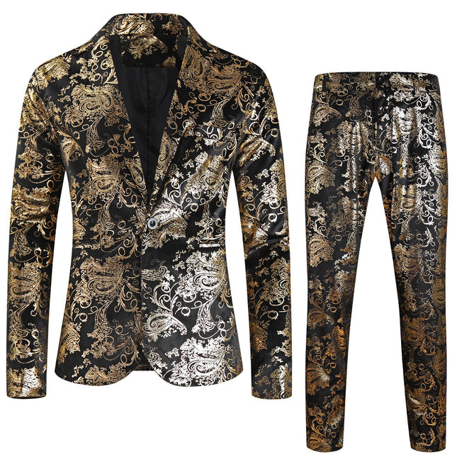 Men's Royal Gilded Suit #2TZ-XX2590 - Suits | Multicolor / M