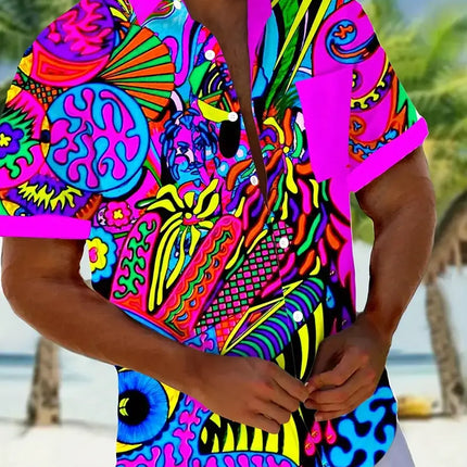 Men's Abstract Print Shirt #25061661 - | Multicolour / M