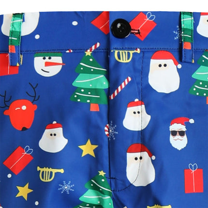 Men's Christmas Print Pants #XK639 - Pants | Blue / M