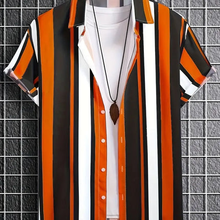 Men's Striped Print Shirt #25061023 - | Color2 / S