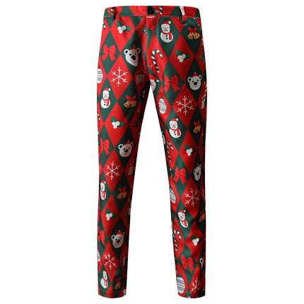 Men's Christmas Printed Suit #2TZ47 - Suits | Multicolour / M