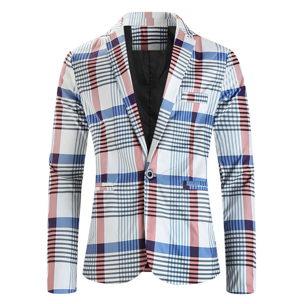 Men's Plaid Check Suit #2TZ6023