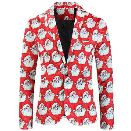 Men's Christmas Printed Suit #2TZ643 - Suits | Red / M