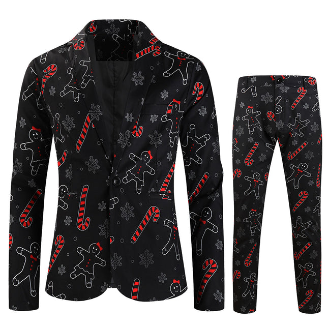 Men's Christmas Printed Suit #2TZ661 - Suits | Multicolour / M