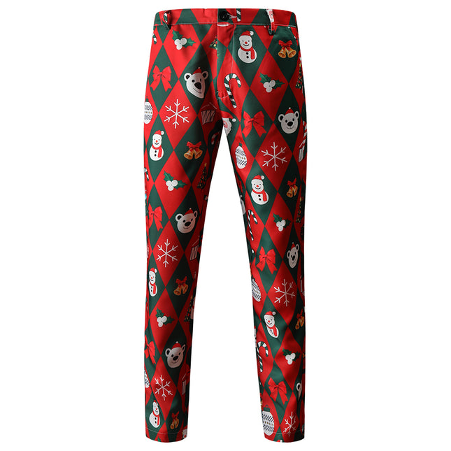 Men's Christmas Print Pants #XK47 - Pants | Multicolour / M