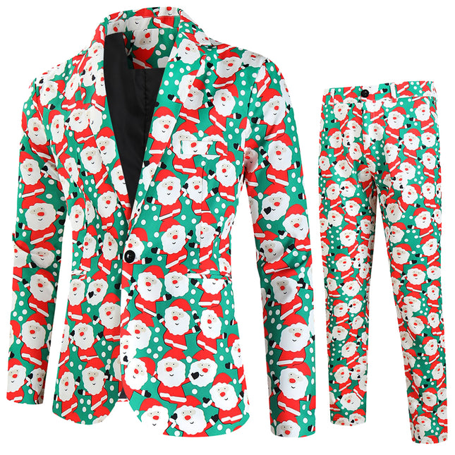 Men's Christmas Printed Suit #2TZ632 - Suits | Multicolour / M