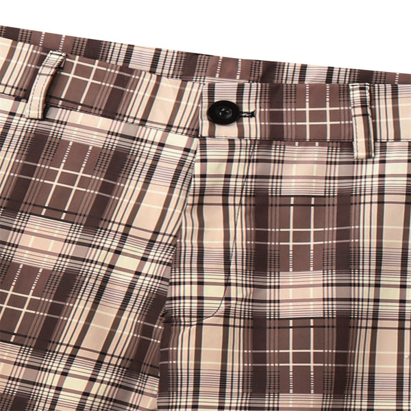 Men's Elegant Plaid Suit Pants #XK6022