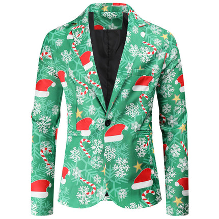 Men's Christmas Printed Suit #2TZ53 - Suits | Multicolour / M