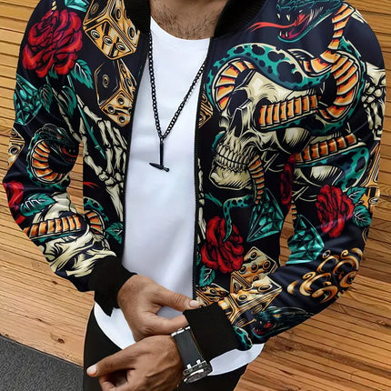 Men's Casual Baseball Jacket #25701039 - | Multicolour / S