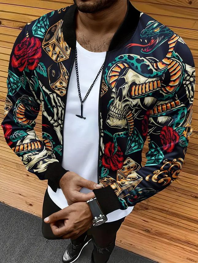Men's Casual Baseball Jacket #25701039 - | Multicolour / S