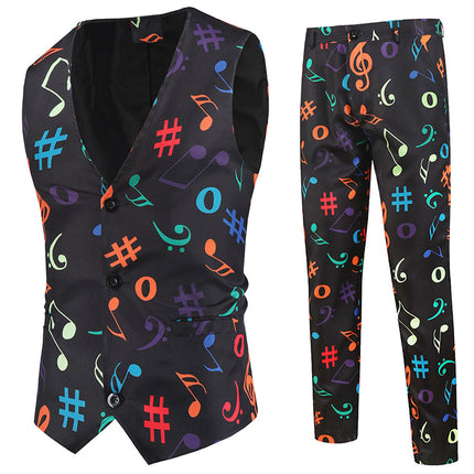 Men's Black Casual Vest Suit - Vests | Black / M