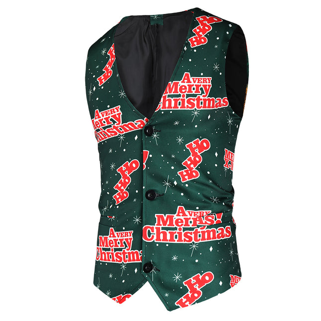 Men's Fashion Printed Vest #MJ39 - Vests | Multicolour / M