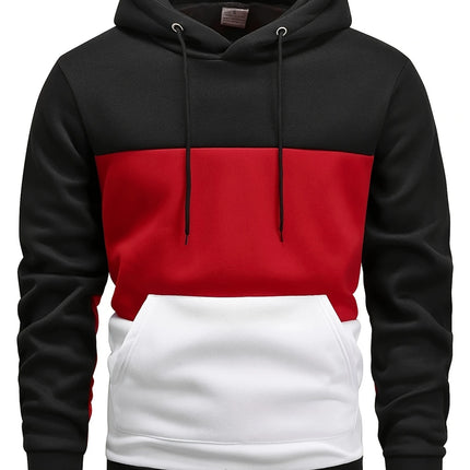 Men's Color Block Hoodie #25701040 - | Red / S