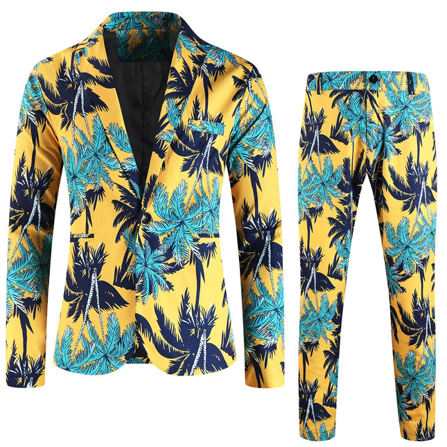 Men's Print Suit #2TZ2506 - Suits | Multicolour / M