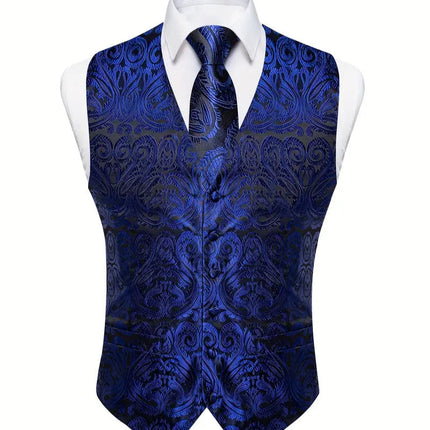 Men's Vest Tie Handkerchief Set #25061019 - Vests | Color3 / S