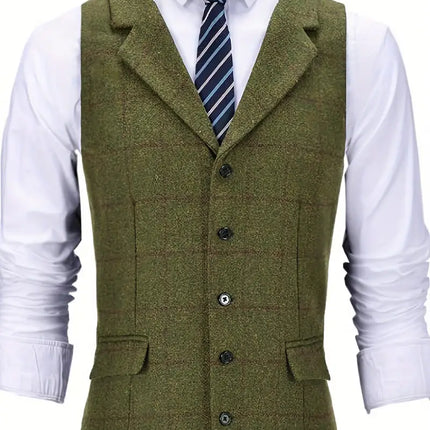 Men's Vintage Blend Vest #25061027 - Vests | Olive Green / XS